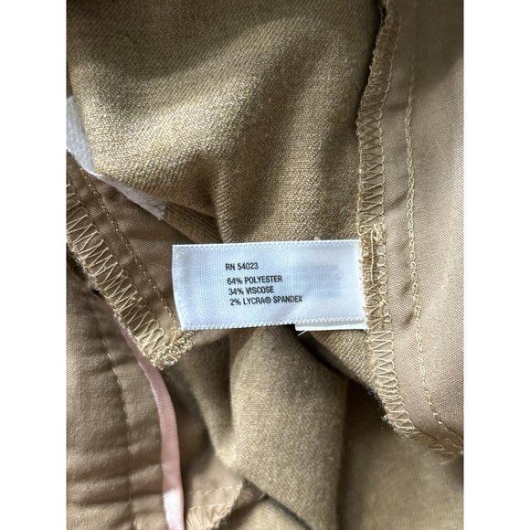 Gap Wide Leg Trouser Pants Womens 2L Tan Stretch Dress Work Office Slacks Career - Picture 3 of 8